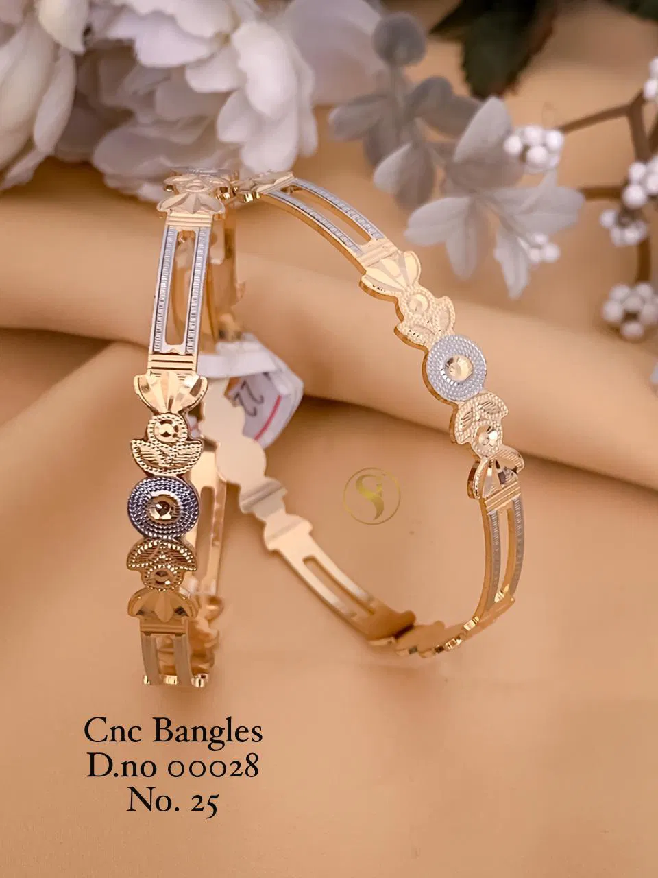 25 Cnc Gold Plated Bangles Wholesale Shop In Surat

